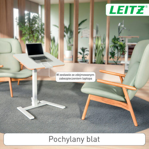 65880001_n_02.jpg Małe składane biurko Leitz Ergo do pracy w pozycji siedzącej i stojącej, białe