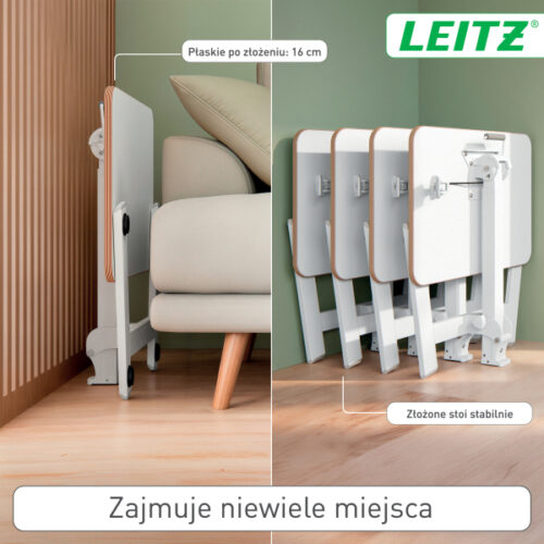 65880001_n_05.jpg Małe składane biurko Leitz Ergo do pracy w pozycji siedzącej i stojącej, białe