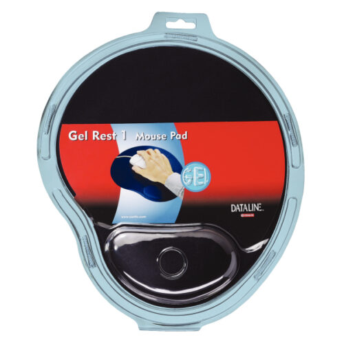 67106_02.jpg Żelowa podkładka Esselte Dataline pod mysz i nadgarstek (19 x 225 x 250), czarna