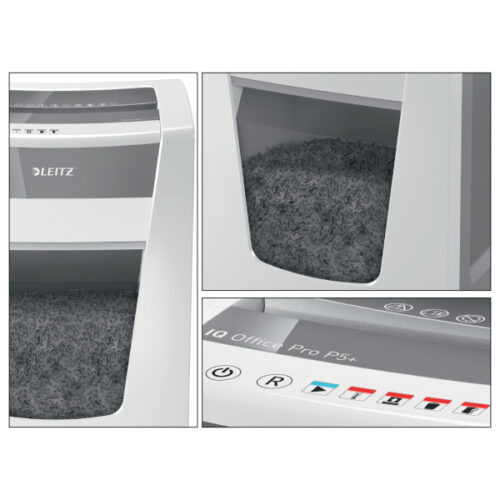 80040000_05.jpg Niszczarka Leitz IQ Office Pro, P5+, 7 kartek, 30 l kosz