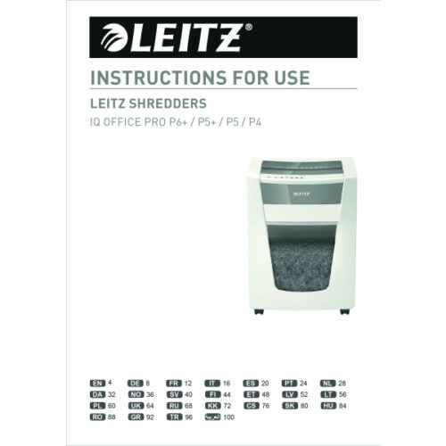 80040000_n_03.jpg Niszczarka Leitz IQ Office Pro, P5+, 7 kartek, 30 l kosz