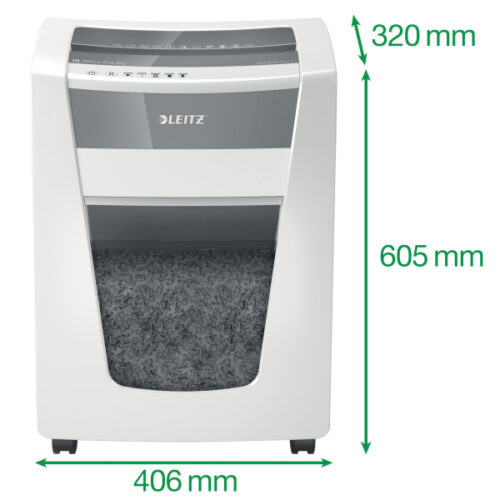 80060000_02.jpg Niszczarka Leitz IQ Office Pro, P4, 20 kartek, 30 l kosz