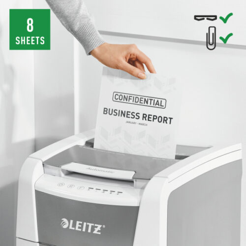 80110000_04.jpg Niszczarka Leitz IQ AutoFeed 100, P4, 100 kartek, 34 l kosz