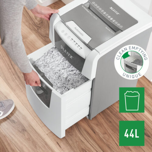 80130000_05.jpg Niszczarka Leitz IQ AutoFeed 150, P4, 150 kartek, 44 l kosz
