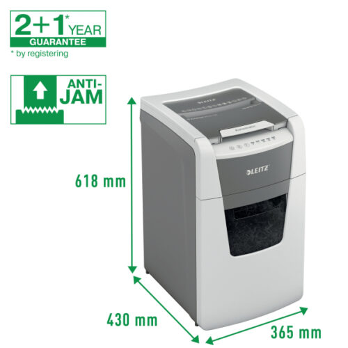 80130000_iu_02.jpg Niszczarka Leitz IQ AutoFeed 150, P4, 150 kartek, 44 l kosz
