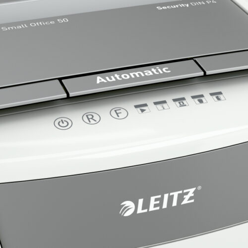 80350000_07.jpg Niszczarka Leitz IQ AutoFeed 50, P4, 50 kartek, 20 l kosz