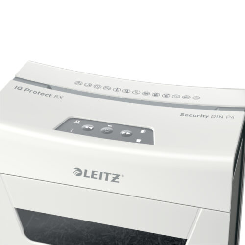 80910000_05.jpg Niszczarka Leitz IQ Protect Premium 8X, P4, 8 kartek, 14 l kosz