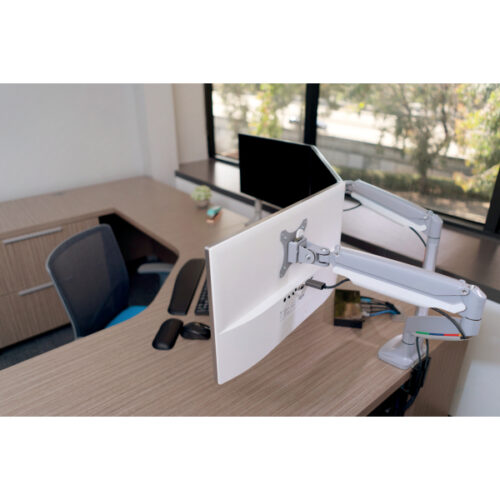 K55471EU_iu_04.jpg Podwójne ramię Kensington SmartFit™ One-Touch do monitora, szare