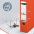 Segregator Leitz A4 z mech. 180°, szer. 80 mm, 30% PP z recyklingu, jasnoczerwony