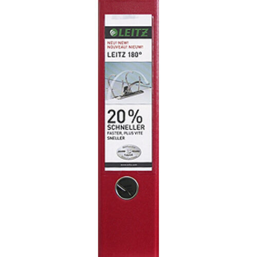 10105025_n_10.jpg Segregator Leitz A4 z mech. 180°, szer. 80 mm, 30% PP z recyklingu, czerwony