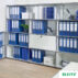 Segregator Leitz A4 z mech. 180°, szer. 80 mm, 30% PP z recyklingu, niebieski