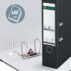 Segregator Leitz A4 z mech. 180°, szer. 80 mm, 30% PP z recyklingu, czarny