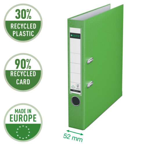 10155050_01.jpg Segregator Leitz A4 z mech. 180°, szer. 50 mm, 30% PP z recyklingu, jasnozielony