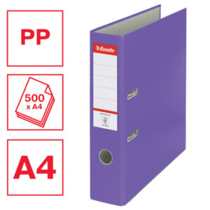 Segregator Esselte A4, ekonomiczny 75 mm, fioletowy