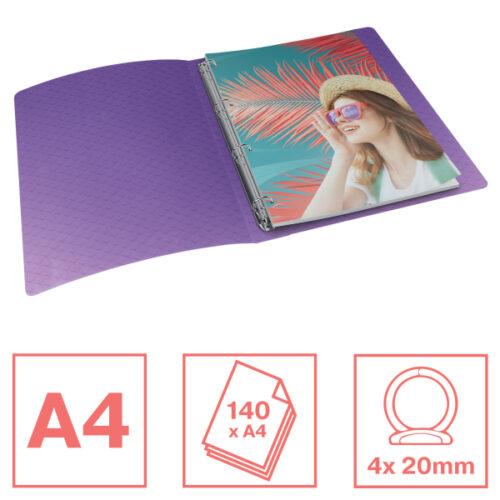 628438_01.jpg Segregator ringowy Esselte Colour'Breeze, 4 RR, 25 mm, lawendowy