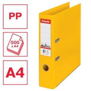 Segregator Esselte No.1, A4, szer. 75 mm, żółty