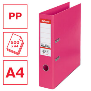 Segregator Esselte No.1, A4, szer. 75 mm, fuksja